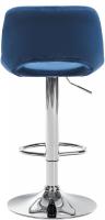 2er Set Barhocker Camden Samt chrom blau 2er Set Barhocker Camden Samt chrom blau