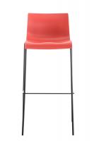 2er Set Barhocker Hoover Kunststoff 4-Fuß Gestell schwarz rot 2er Set Barhocker Hoover Kunststoff 4-Fuß Gestell schwarz rot