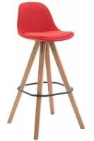 Barhocker Franklin Stoff Square Natura (eiche) rot Barhocker Franklin Stoff Square Natura (eiche) rot