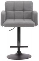 Barhocker Los Angeles, Stoff schwarz grau Barhocker Los Angeles, Stoff schwarz grau