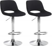2er Set Barhocker Camden Samt chrom schwarz 2er Set Barhocker Camden Samt chrom schwarz