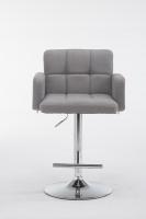 Barhocker Los Angeles, Stoff grau 