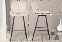 Barhocker Weston Samt creme Barhocker Weston Samt creme