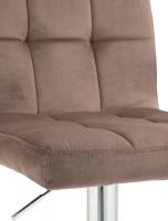 2er Set Barhocker Peru Samt chrom braun 2er Set Barhocker Peru Samt chrom braun