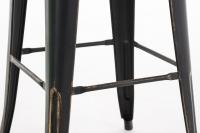 Barhocker Joshua antik schwarz-gold Barhocker Joshua antik schwarz-gold