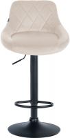 2er Set Barhocker Lazio Samt schwarz creme 2er Set Barhocker Lazio Samt schwarz creme