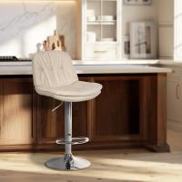 Barhocker Laurel Stoff chrom creme 