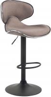 Barhocker Las Vegas V2 Stoff  schwarz taupe