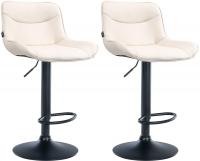 2er Set Barhocker Vonore Kunstleder schwarz creme 2er Set Barhocker Vonore Kunstleder schwarz creme