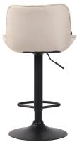 2er Set Barhocker Lentini Stoff schwarz creme 