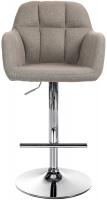 Barhocker Natoma Stoff chrom taupe Barhocker Natoma Stoff chrom taupe