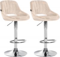 2er Set Barhocker Milet Samt C creme 2er Set Barhocker Milet Samt C creme