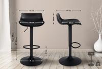 4er Set Barhocker Aveiro Kunstleder schwarz 4er Set Barhocker Aveiro Kunstleder schwarz