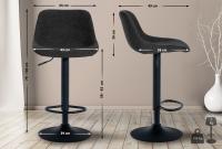 Barhocker Loft Stoff schwarz Barhocker Loft Stoff schwarz