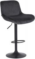 Barhocker Solon Schwarz Samt schwarz Barhocker Solon Schwarz Samt schwarz