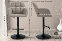 Barhocker Natoma Stoff schwarz taupe Barhocker Natoma Stoff schwarz taupe