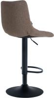 2er Set Barhocker Jerry Stoff schwarz taupe 