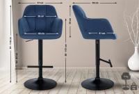 Barhocker Natoma Samt schwarz blau Barhocker Natoma Samt schwarz blau