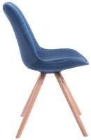 4er Set Stühle Toulouse Stoff Natura Rund blau 4er Set Stühle Toulouse Stoff Natura Rund blau