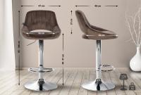 2er Set Barhocker Milet Samt C braun 