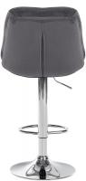 Barhocker Laurel Samt chrom dunkelgrau 