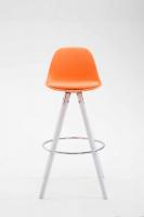 Barhocker Franklin Kunstleder Rund Weiß (eiche) orange Barhocker Franklin Kunstleder Rund Weiß (eiche) orange