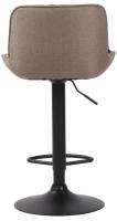 2er Set Barhocker Lentini Stoff schwarz taupe 