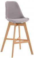 Barhocker Cannes Samt natura grau Barhocker Cannes Samt natura grau