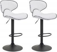 2er Set Barhocker Las Vegas V2 Kunstleder schwarz weiß 2er Set Barhocker Las Vegas V2 Kunstleder schwarz weiß