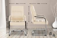 2er Set Besucherstuhl Hobart creme 