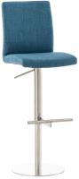 Barhocker Cadiz Stoff edelstahl blau Barhocker Cadiz Stoff edelstahl blau