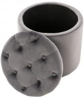 Sitzhocker Pantin Samt grau 