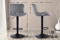 Barhocker Linus Samt dunkelgrau Barhocker Linus Samt dunkelgrau