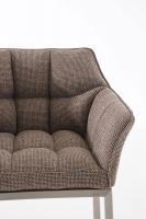 Barhocker Damaso E Stoff mit 4-Fuß Gestell terrabraun 