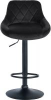 2er Set Barhocker Lazio Samt schwarz schwarz 2er Set Barhocker Lazio Samt schwarz schwarz
