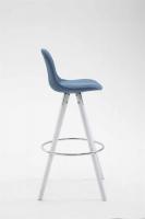 Barhocker Franklin Stoff Rund Weiß (eiche) blau Barhocker Franklin Stoff Rund Weiß (eiche) blau