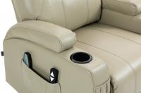 Sessel Hepler mit Massagefunktion Kunstleder creme 
