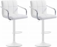2er Set Barhocker Lucy V2 weiß weiß 