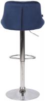 Barhocker Lazio Samt chrom blau 