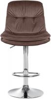 Barhocker Laurel Samt chrom braun 