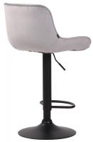 2er Set Barhocker Lentini Samt schwarz grau 2er Set Barhocker Lentini Samt schwarz grau