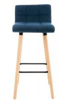2er Set Barhocker Lincoln Samt blau 2er Set Barhocker Lincoln Samt blau