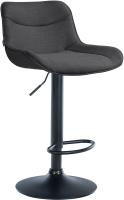 Barhocker Vonore Stoff schwarz dunkelgrau Barhocker Vonore Stoff schwarz dunkelgrau