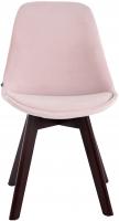 Besucherstuhl Borneo V2 Samt walnuss pink Besucherstuhl Borneo V2 Samt walnuss pink