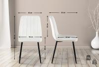 4er Set Stühle Dijon Samt cremeweiß 4er Set Stühle Dijon Samt cremeweiß