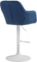 Barhocker Natoma Samt weiß blau Barhocker Natoma Samt weiß blau