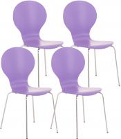 4er Set Besucherstuhl Diego lila 4er Set Besucherstuhl Diego lila