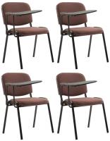 4er Set Stühle Ken mit Klapptisch Stoff braun 4er Set Stühle Ken mit Klapptisch Stoff braun