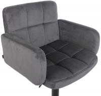 Barhocker Los Angeles Samt schwarz dunkelgrau Barhocker Los Angeles Samt schwarz dunkelgrau