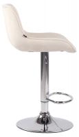 2er Set Barhocker Lentini Samt chrom creme 